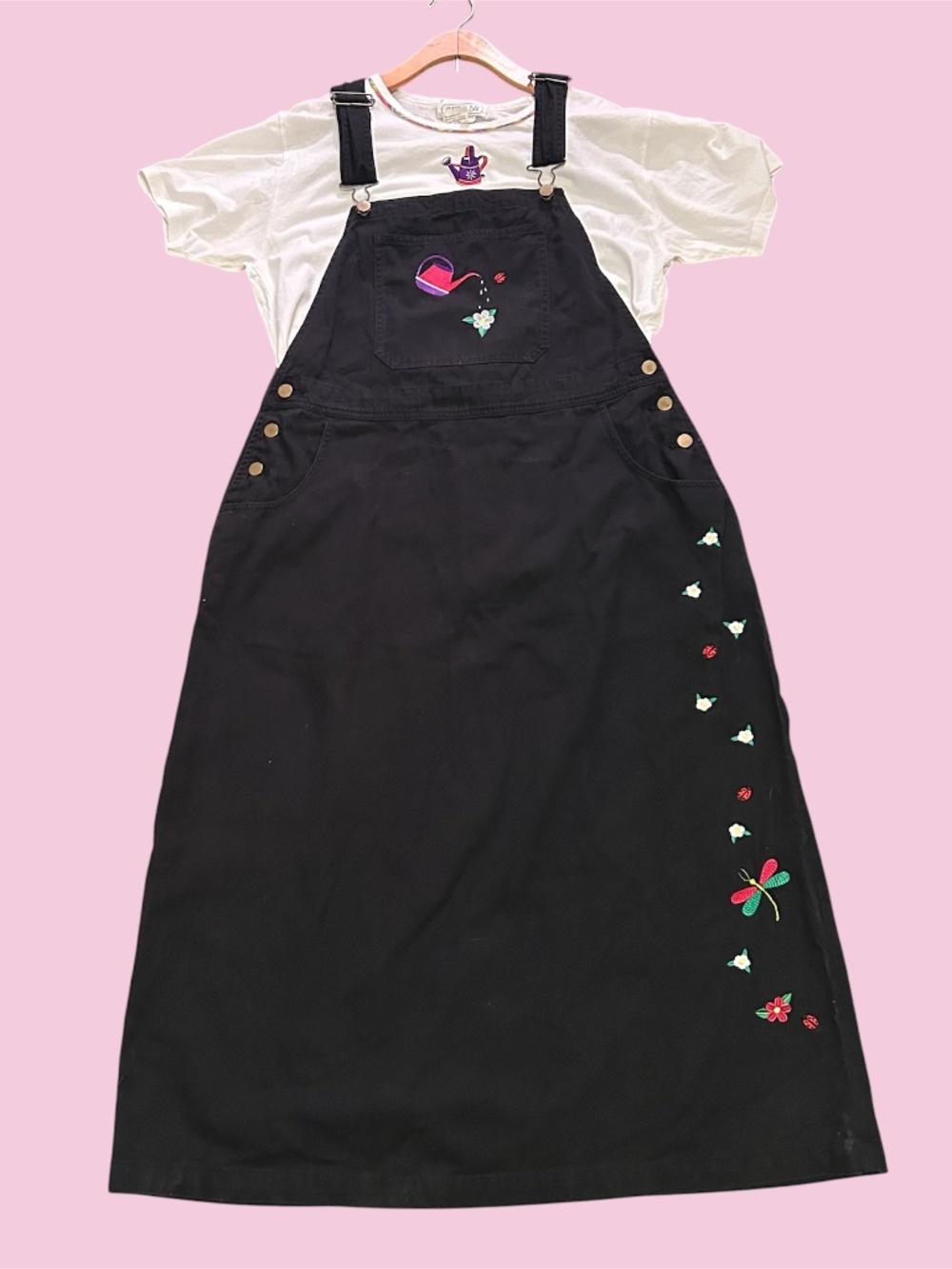 Women's Vintage Mandal Bay Cotton Embroidered Overall Dress Size L